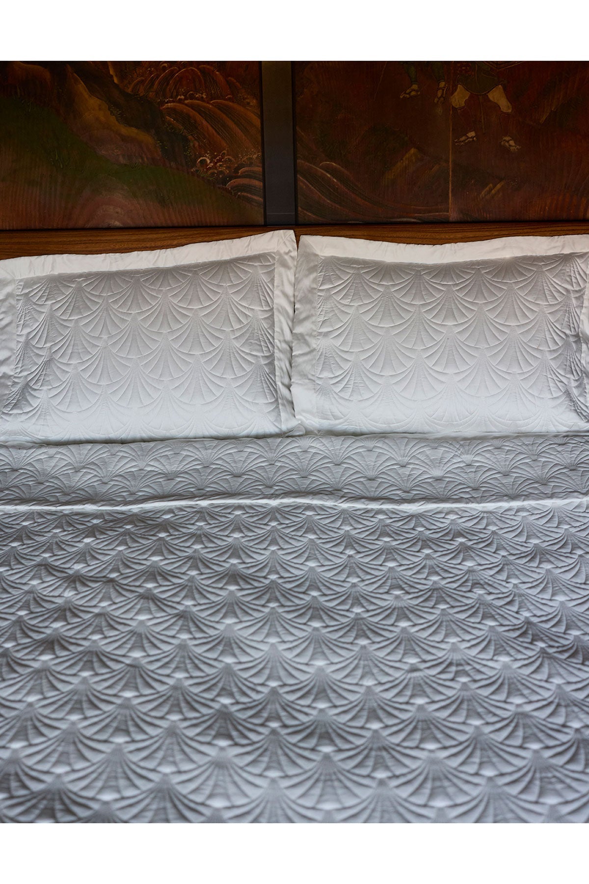 Jeju Embroidered 3 Piece Quilt Mini Set Ivory Natori