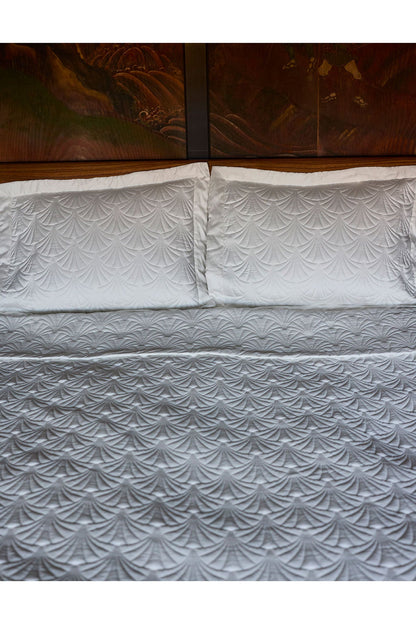 Jeju Embroidered 3 Piece Quilt Mini Set Ivory Natori