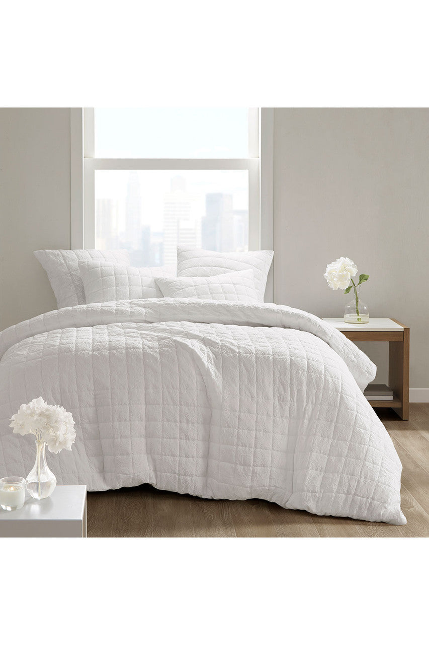 Buy Cocoon Quilt Top White Comforter Mini Set in White Online White Natori