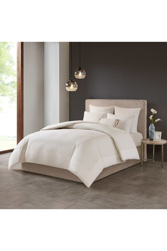 Buy Hanae White Duvet Cover Set in White Online White Natori