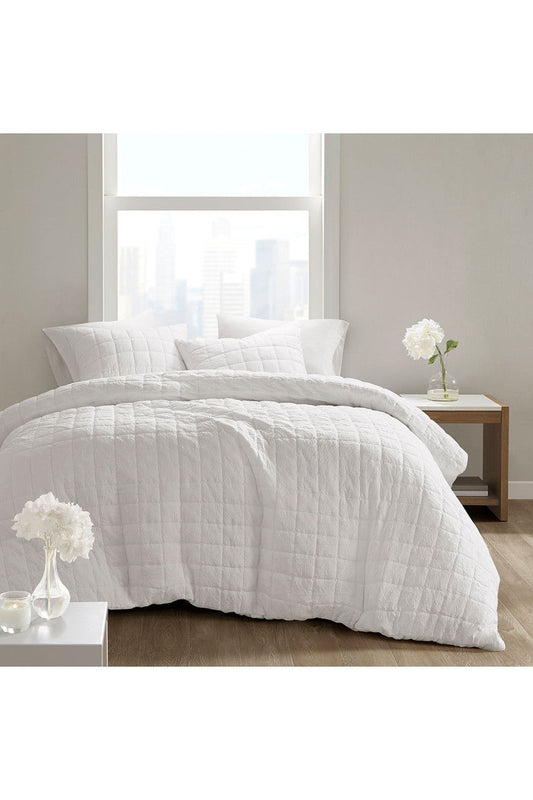 Buy Cocoon Quilt Top White Duvet Mini Set in White Online White Natori