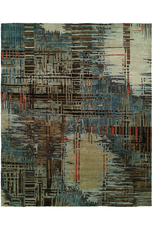 Buy Dynasty- Abstract Plaid Rug in O/C Online O/C Natori