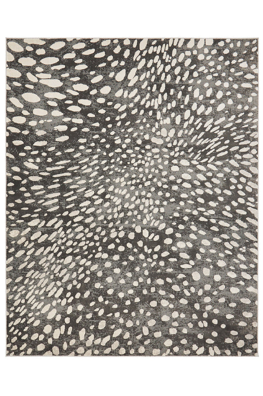 Buy Serengeti- Charcoal Spotted Rug in Grey Online Grey Natori