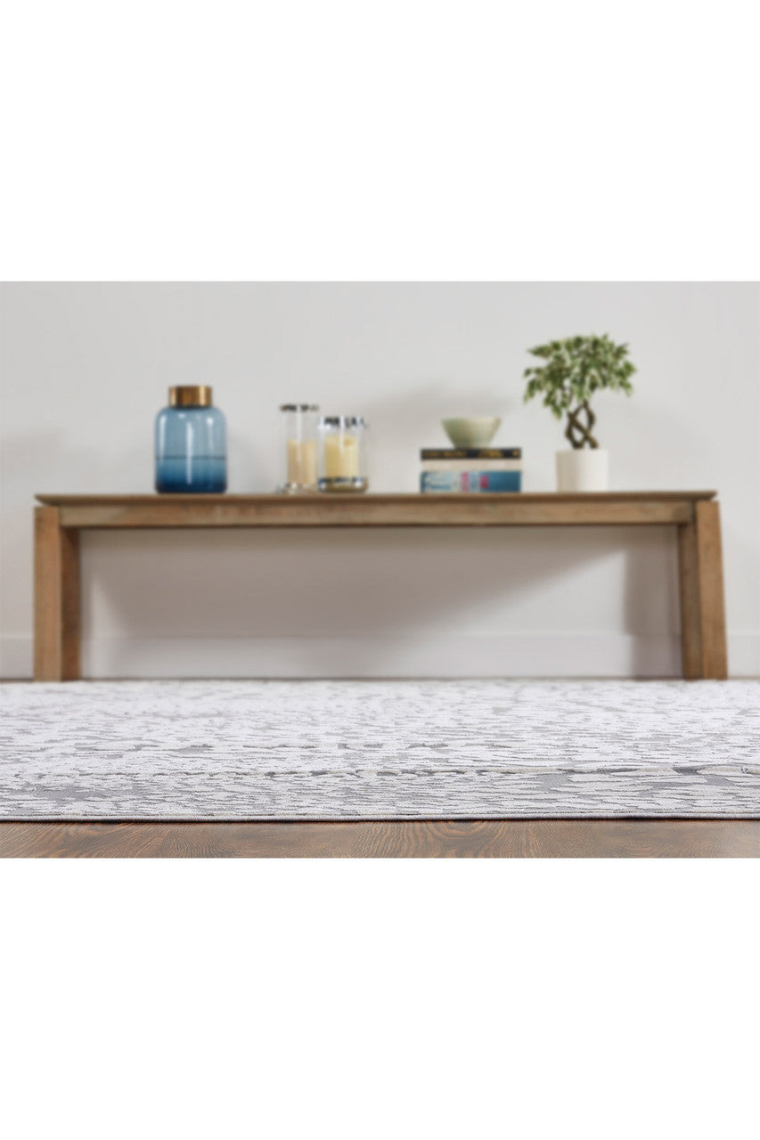 Buy Serengeti- Light Grey Leopard Rug in Grey Online Grey Natori