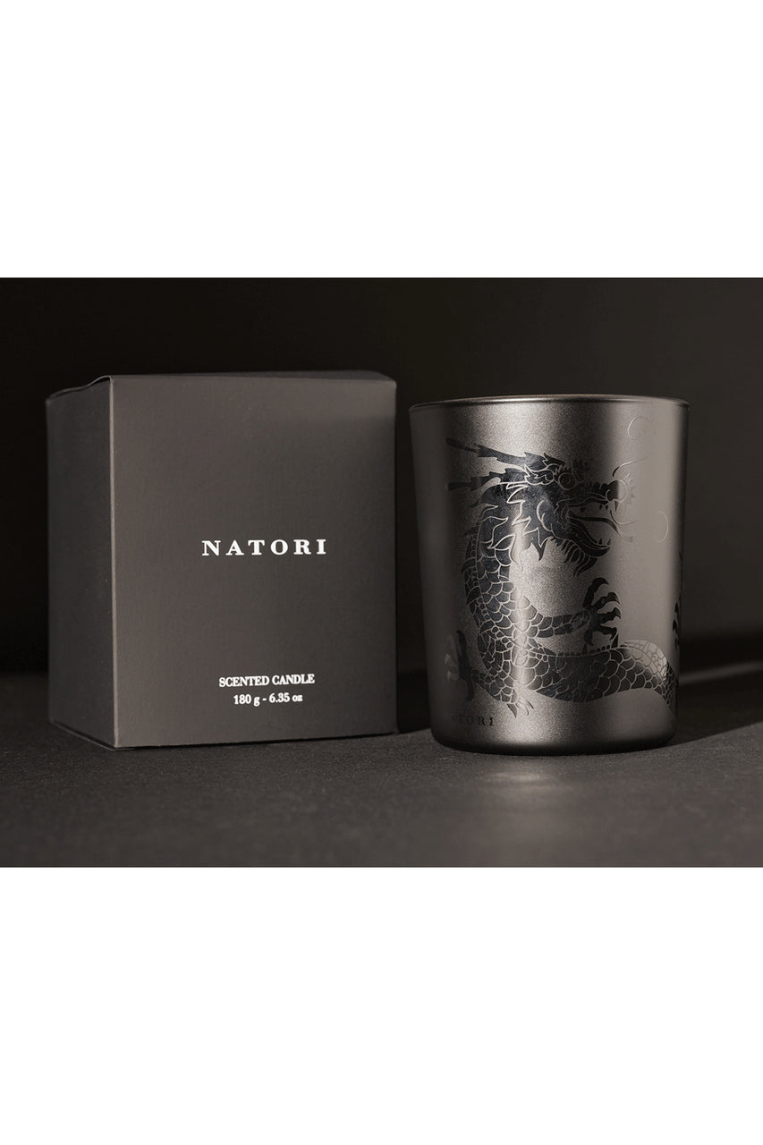 Buy Dragon Etched Candle in Black Online Black Natori