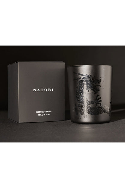 Buy Dragon Etched Candle in Black Online Black Natori