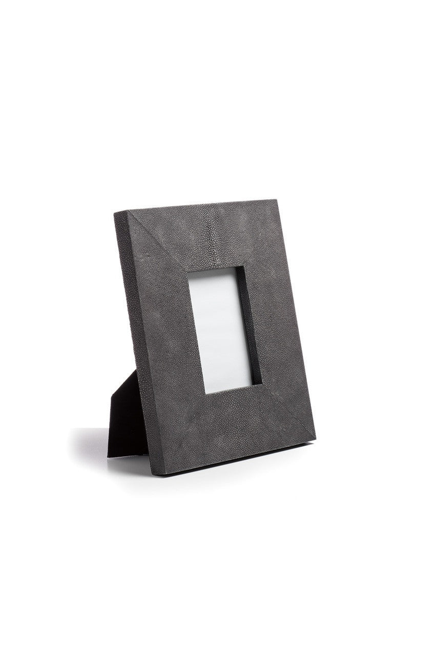 Buy Shagreen Single Photo Frame in Black Online Black Natori