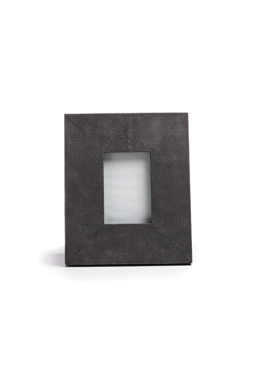 Buy Shagreen Single Photo Frame in Black Online Black Natori