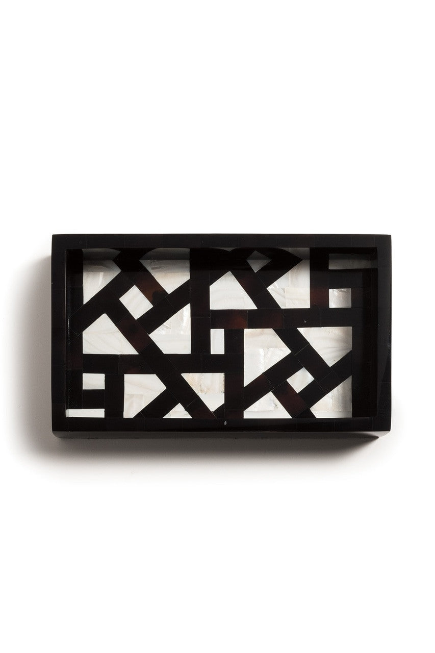 Buy Mindoro Small Tray in Black & White Online Black & White Natori