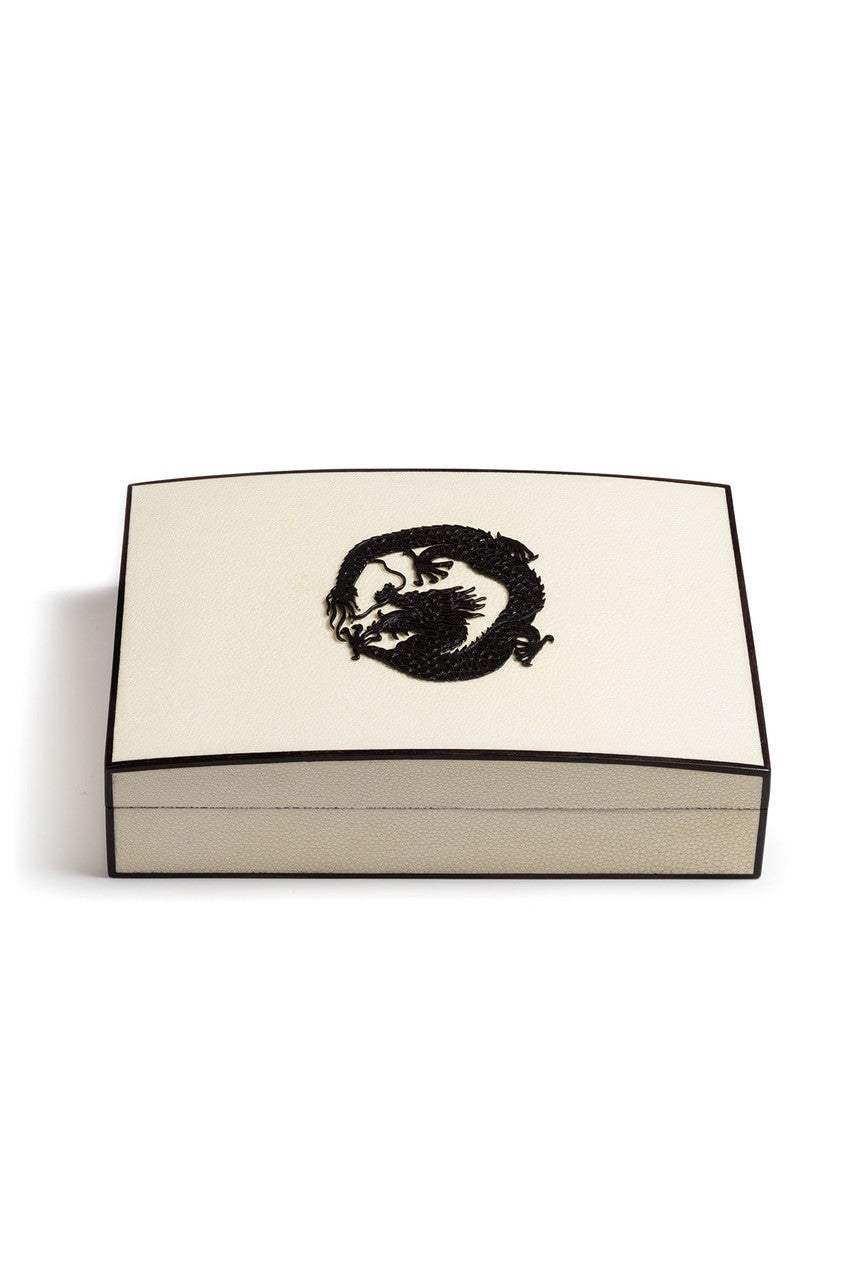 Buy Shagreen Dragon Box in White W/ Black Online White W/ Black Natori