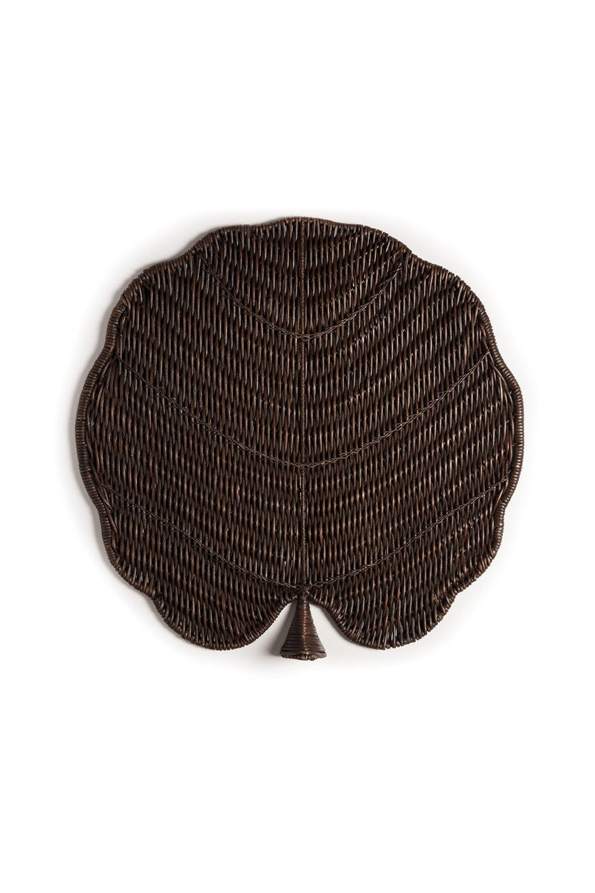 Buy Maranao Circle Leaf Tray in Brown Online Brown Natori