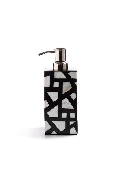 Buy Mindoro Soap Dispenser in Black & White Online Black & White Natori