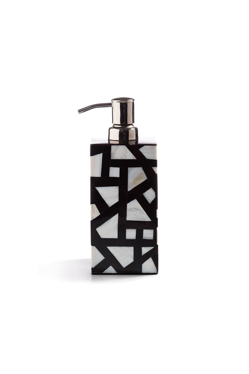 Buy Mindoro Soap Dispenser in Black & White Online Black & White Natori