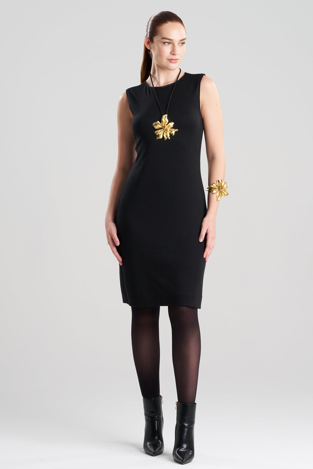 Layering Jersey Sleeveless Dress Black Natori
