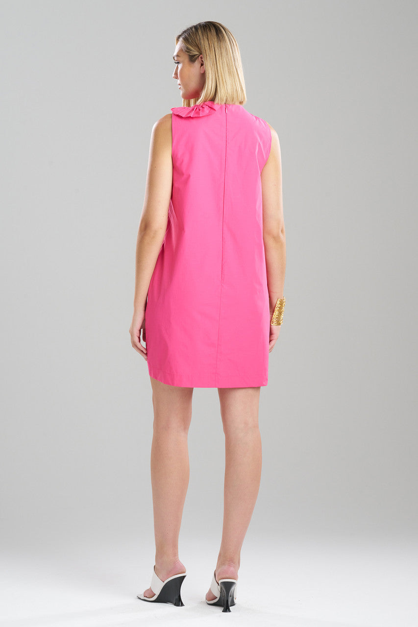 Buy Techno Poplin Embroidered Shift Dress in Electric Pink Online Electric Pink Natori
