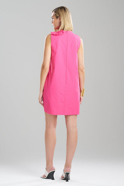 Buy Techno Poplin Embroidered Shift Dress in Electric Pink Online Electric Pink Natori