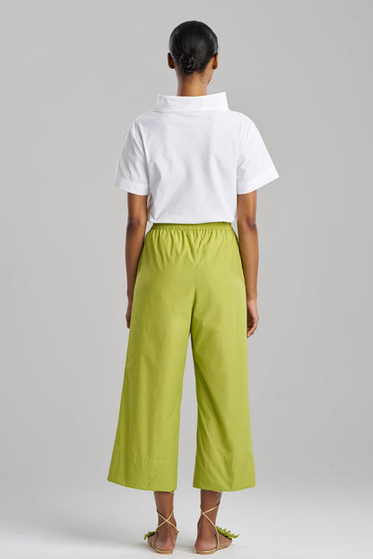 Techno Poplin Cropped Pants Pear Natori