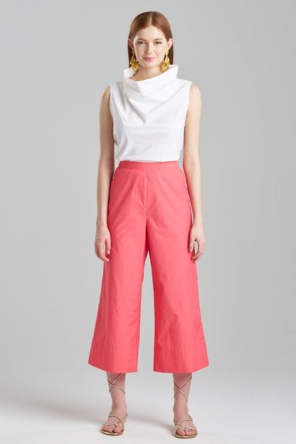 Techno Poplin Cropped Pants Vivid Coral Natori