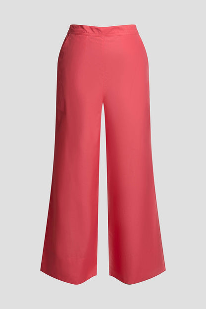 Techno Poplin Cropped Pants Vivid Coral Natori