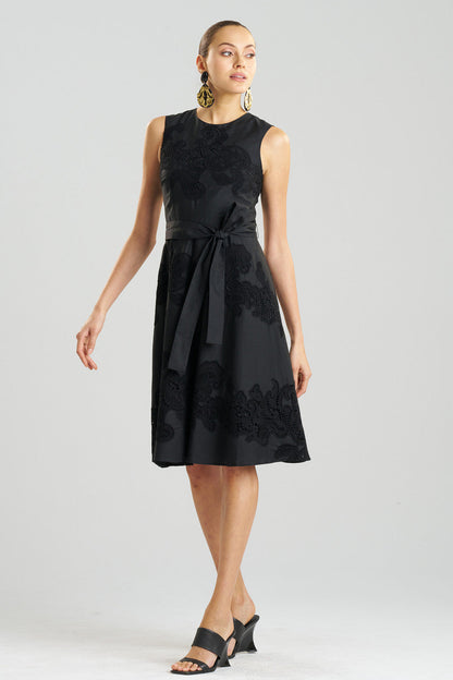 Buy Madeira Cutwork Embroidered Fit & Flare Dress in Black Online Black Natori