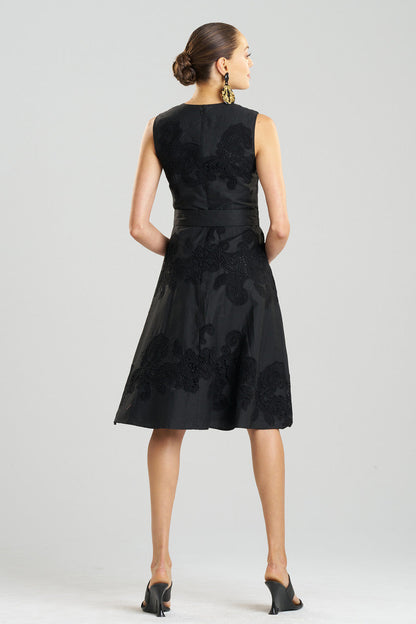 Buy Madeira Cutwork Embroidered Fit & Flare Dress in Black Online Black Natori