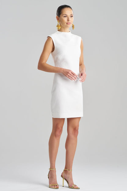 Canvas Cotton Sheath Dress White Natori