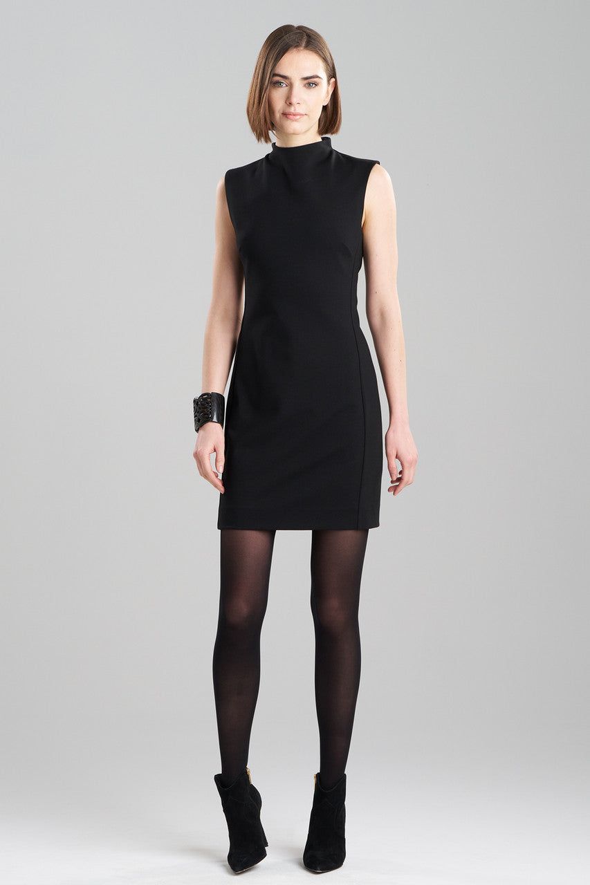 Buy Compact Knit Sheath Dress in Black Online Black Natori