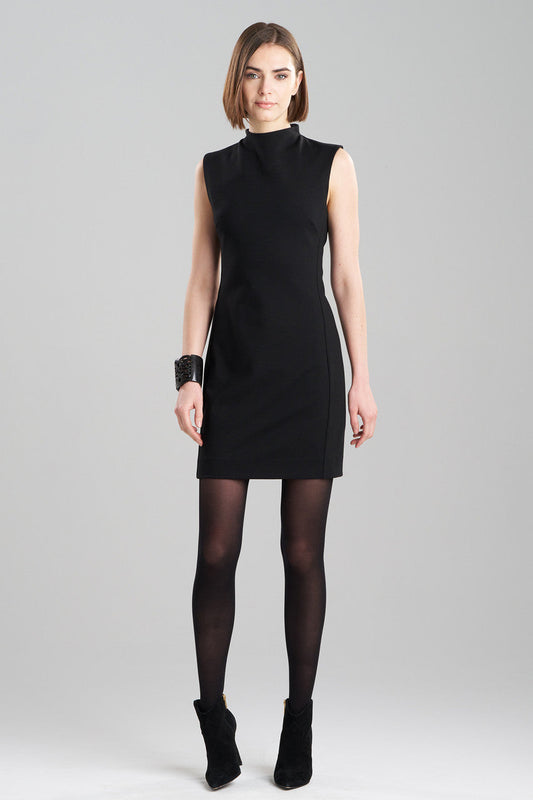 Buy Compact Knit Sheath Dress in Black Online Black Natori