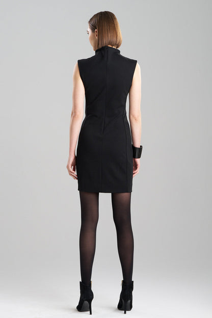 Buy Compact Knit Sheath Dress in Black Online Black Natori