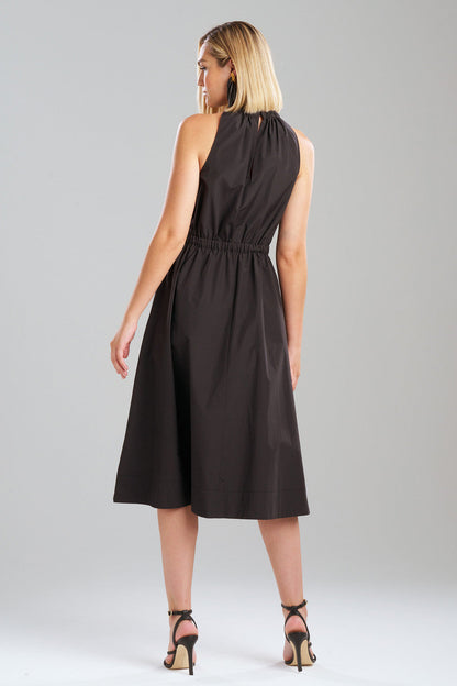 Buy Techno Poplin Dress in Black Online Black Natori