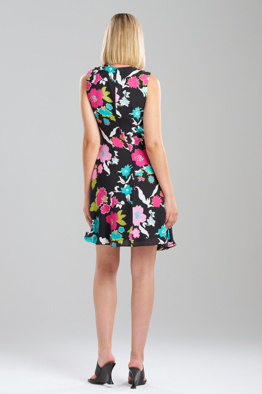 Buy Tangier Printed Silk Georgette Dress in Black Multi Online Black Multi Natori