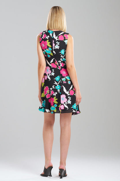 Buy Tangier Printed Silk Georgette Dress in Black Multi Online Black Multi Natori