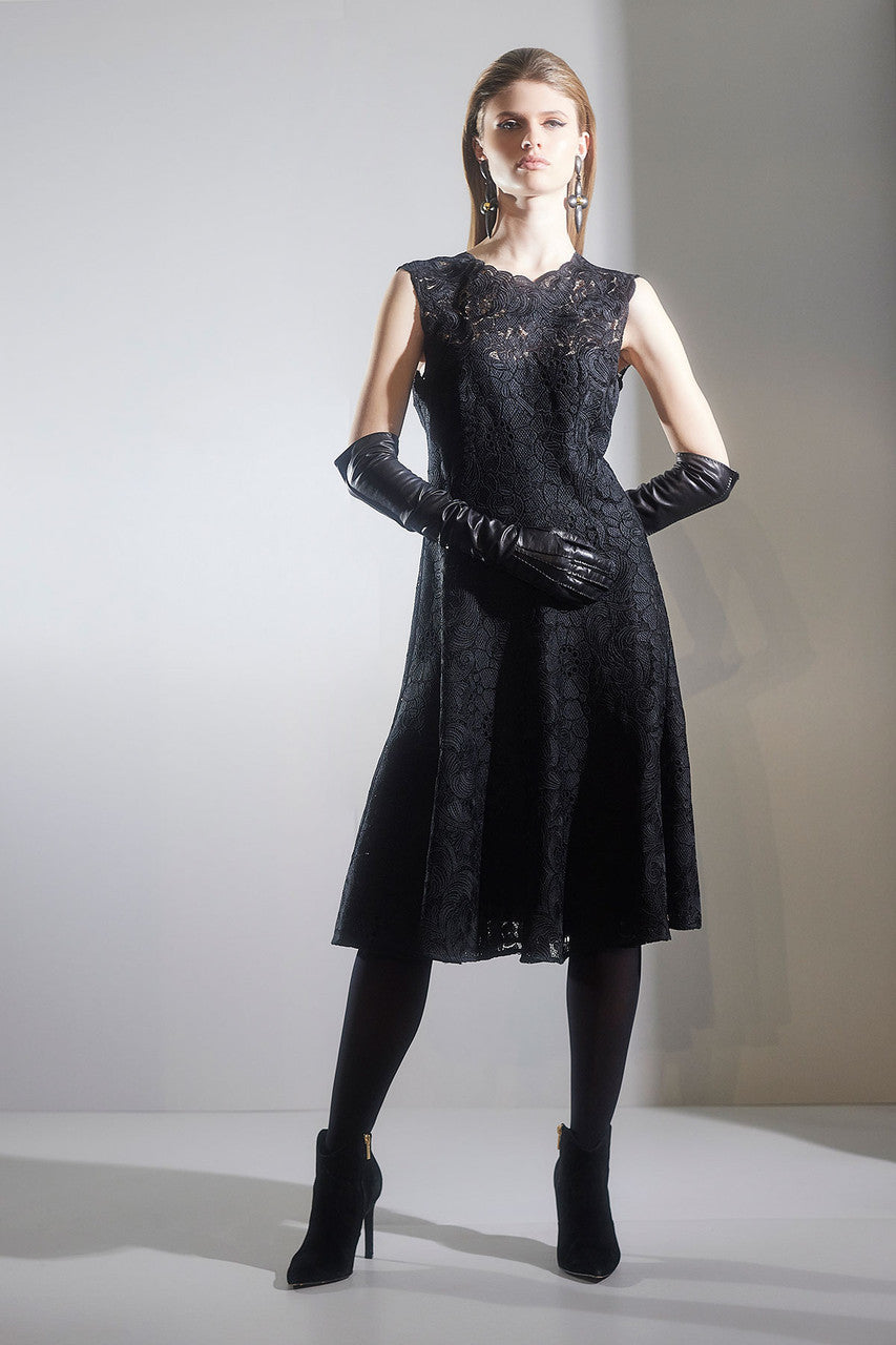Buy Mantilla Lace Sleeveless Dress in Black Online Black Natori