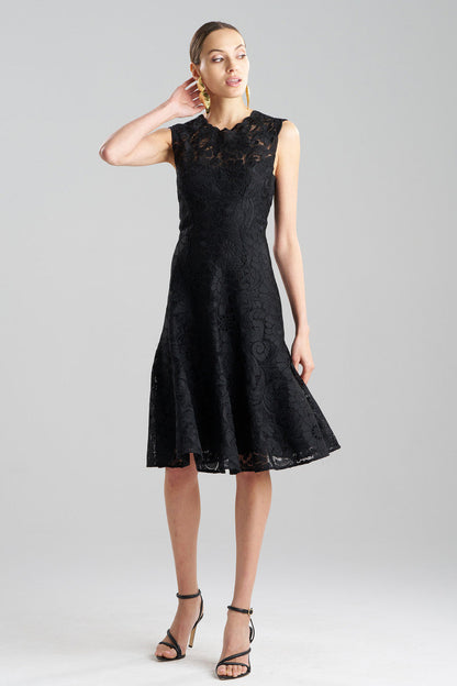 Buy Mantilla Lace Sleeveless Dress in Black Online Black Natori