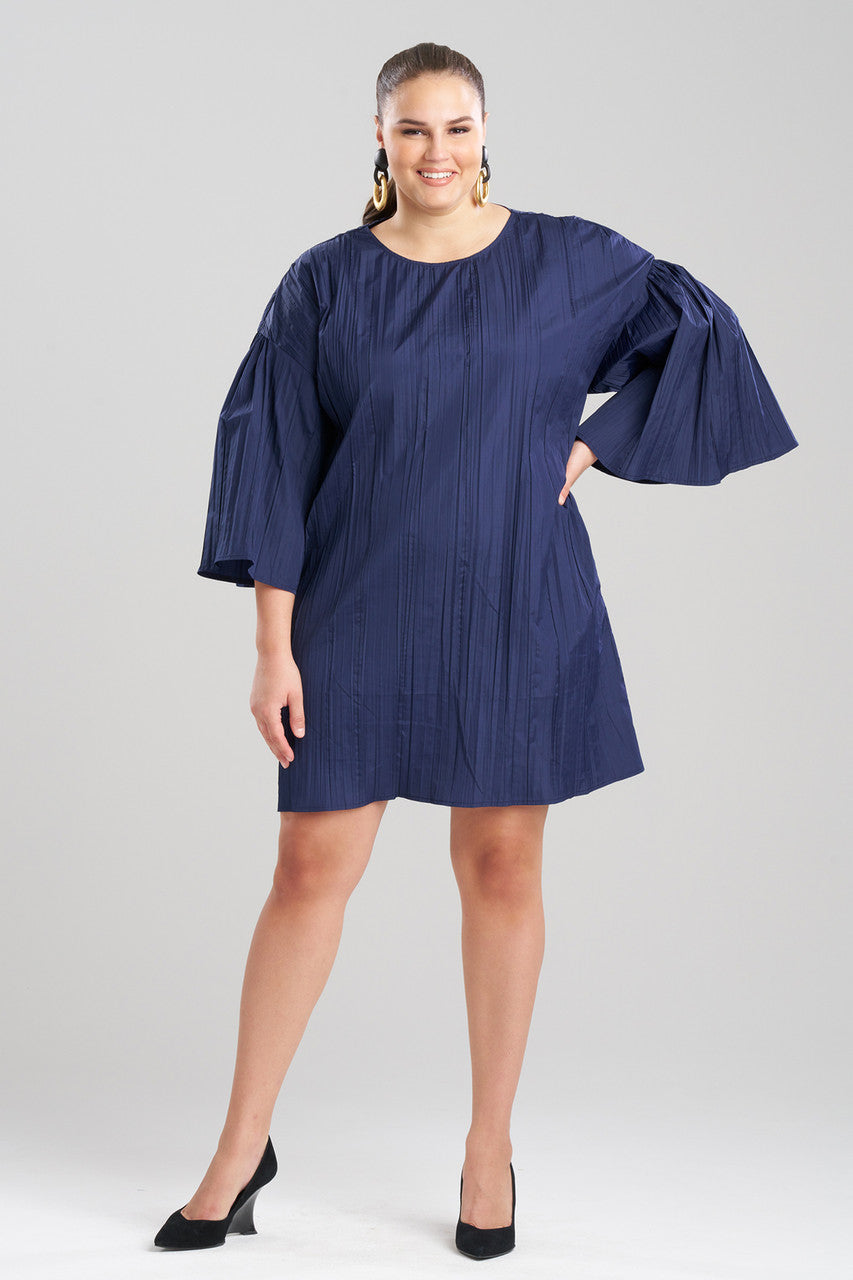 Buy Taffeta Plisse Dress in Midnight Navy Online Midnight Navy Natori