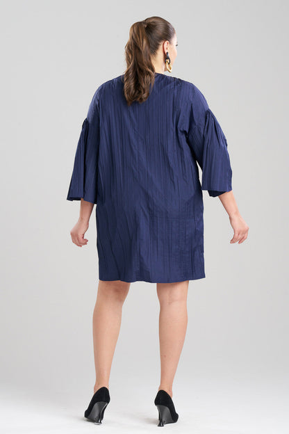 Buy Taffeta Plisse Dress in Midnight Navy Online Midnight Navy Natori