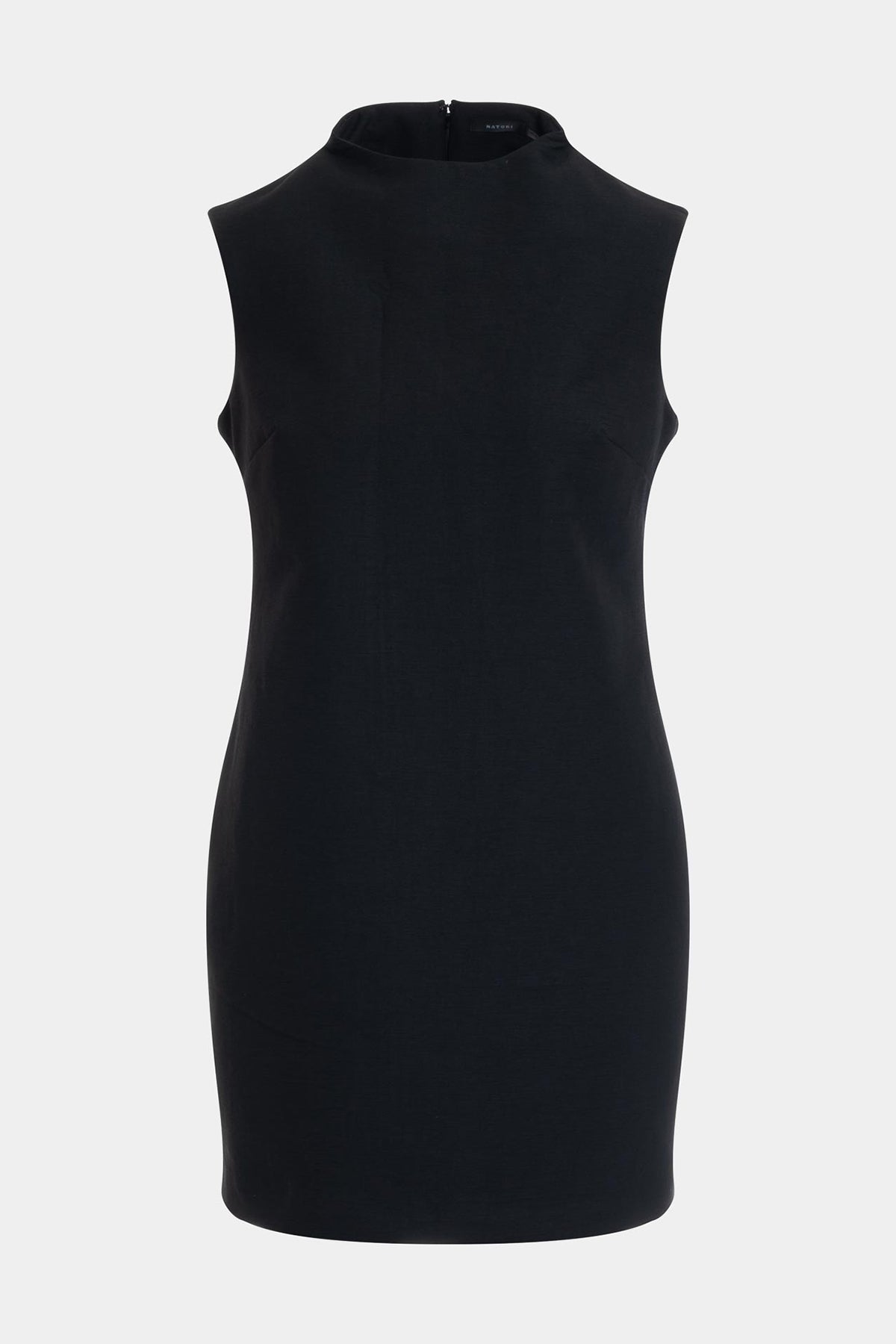 Canvas Cotton Sheath Dress Black Natori