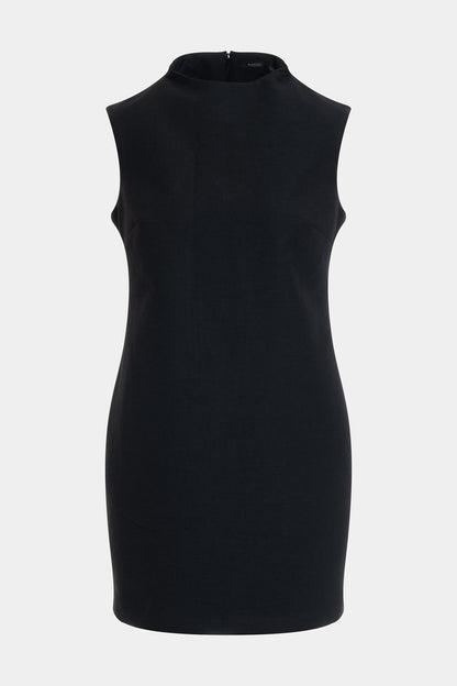 Canvas Cotton Sheath Dress Black Natori