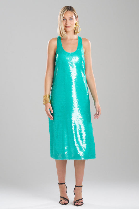 Buy Paillettes Dress in Teal Online Teal Natori