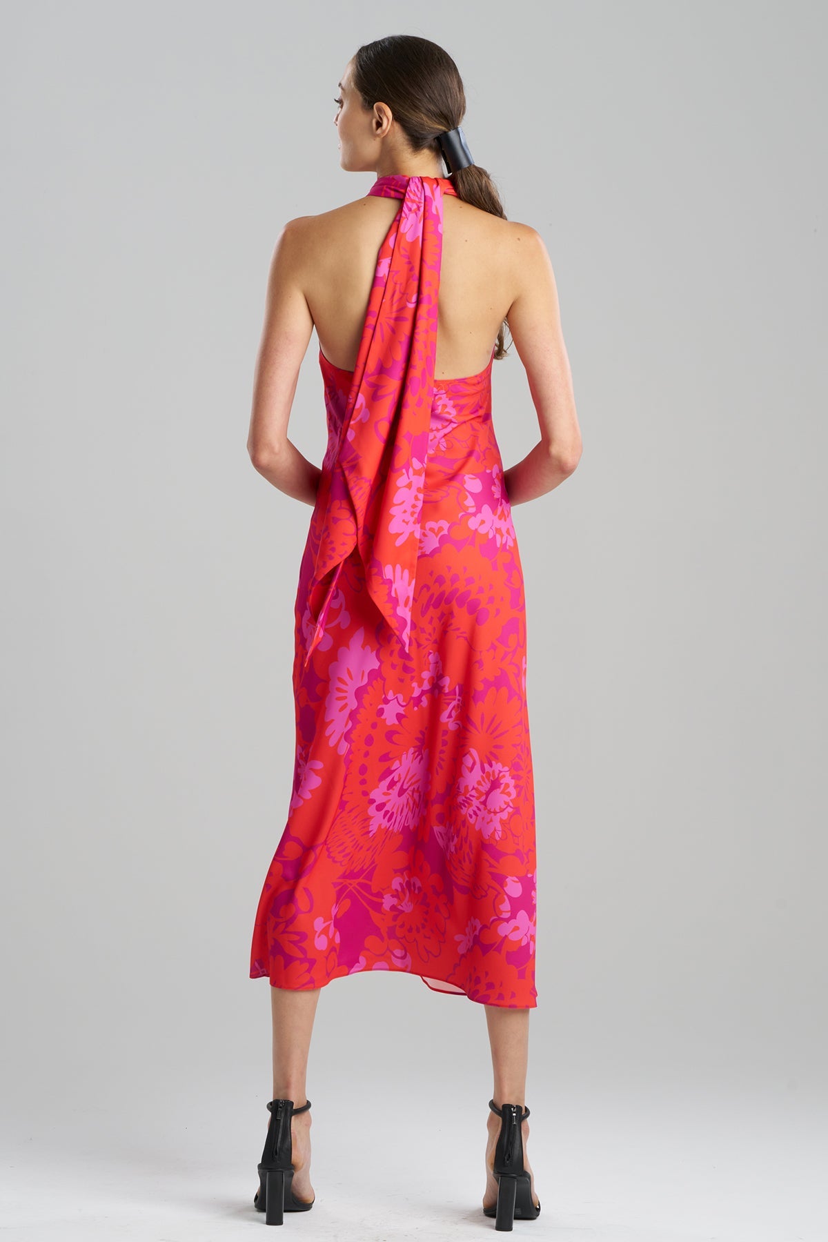 Bloom Halterneck Dress Fuchsia Natori
