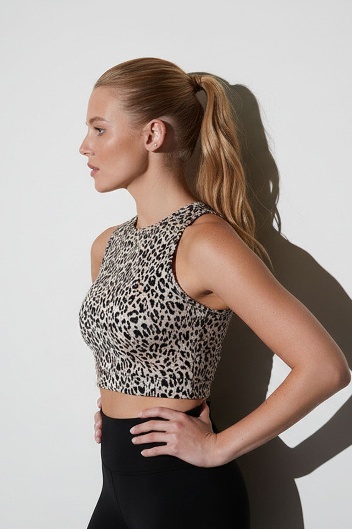 Buy Getaway Crop Halter Jacqaurd Top in Natural Black Online Natural Black Natori