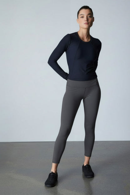 Buy Solstice Long Sleeve Crop Top in Black Online Black Natori