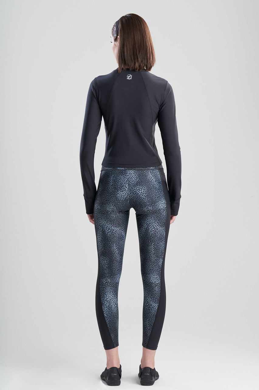 Buy Solstice Long Sleeve Crop Top in Black Online Black Natori