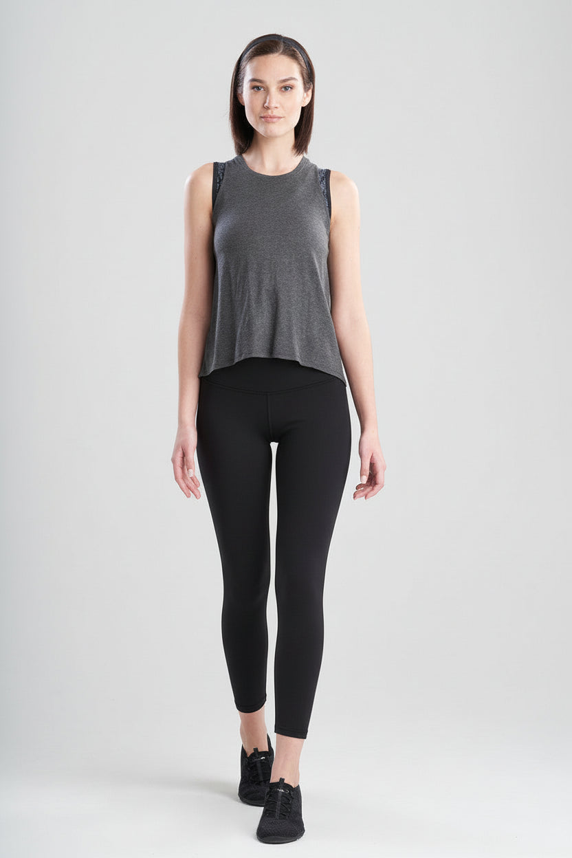 Buy Layering Elements High Low Tank in Anthracite Online Anthracite Natori