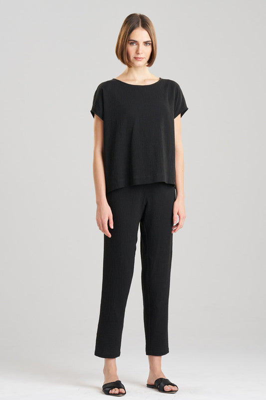 Buy Onsen Cotton T-Shirt in Black Online Black Natori