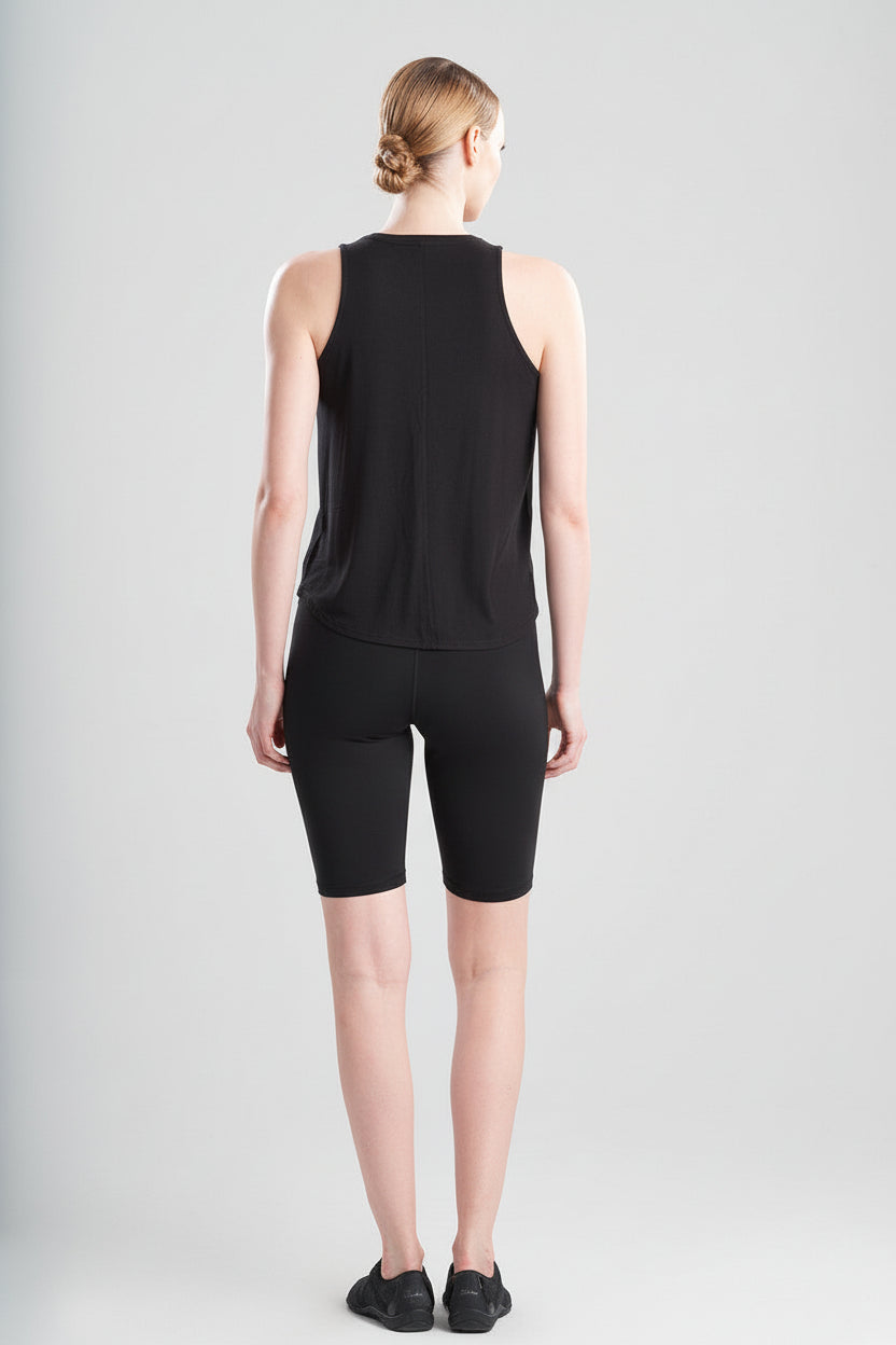 Buy Layering Elements High Low Tank in Black Online Black Natori